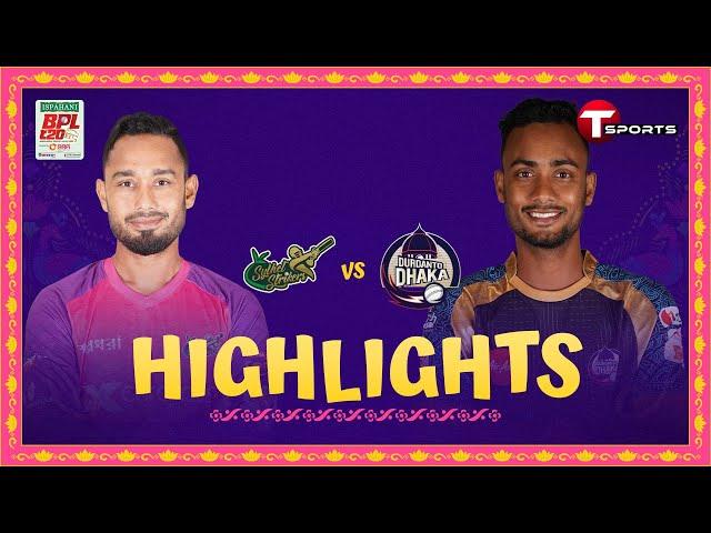 Highlights | Sylhet Strikers vs Durdanto Dhaka | Match 17 | BPL 2024 | T Sports