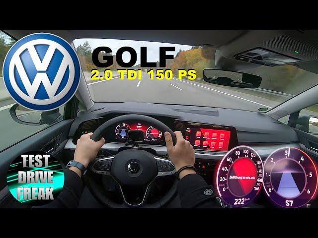 2020 Volkswagen Golf VIII 2.0 TDI 150 PS TOP SPEED AUTOBAHN DRIVE POV