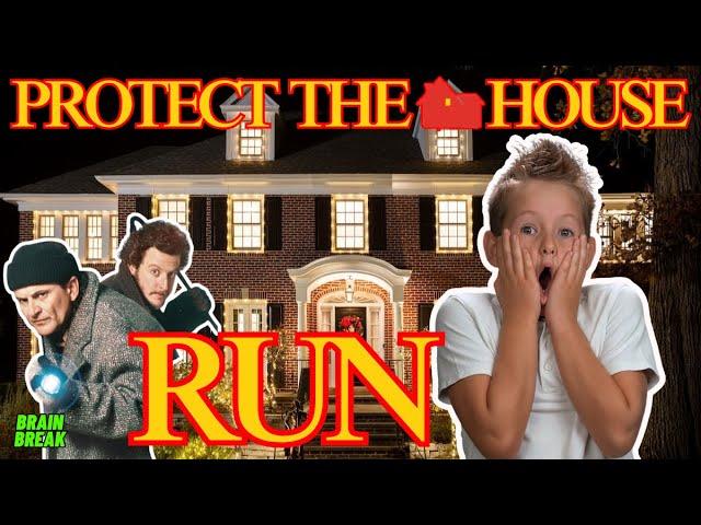 PROTECT THE HOUSE RUN | CHRISTMAS BRAIN BREAK FOR KIDS | JUMP, DUCK, DODGE | KIDS VIDEOS FOR KIDS