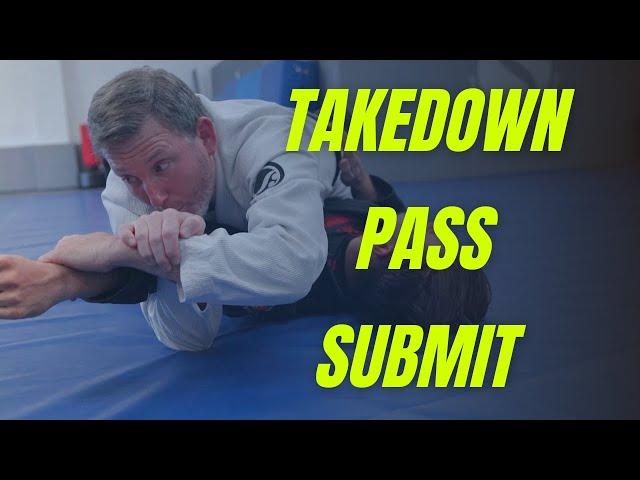 BJJ TECHNIQUE CHAIN || Kouchi-Gake - Pressure Pass - Submission