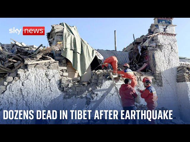 Dozens dead after earthquake hits Tibet region