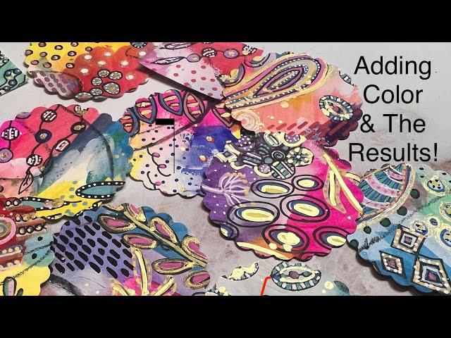 Whimsical Watercolor Circles: Adding Color & Final Results- A Mixed Media Mini Masterpiece Part 3