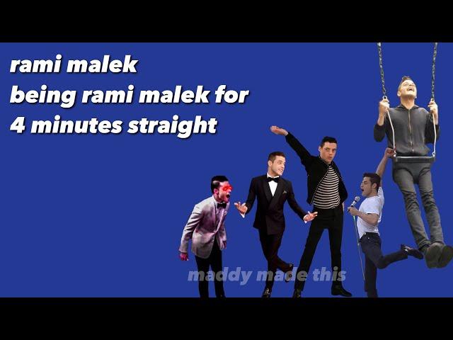 rami malek being rami malek for 4 minutes straight