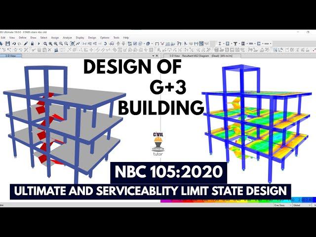 Design & Analysis of G+3 Building  I NBC 105:2020 | ETABS SAP2000 |