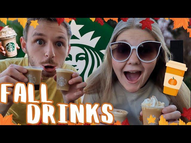 Trying The New FALL Drinks At Starbucks!
