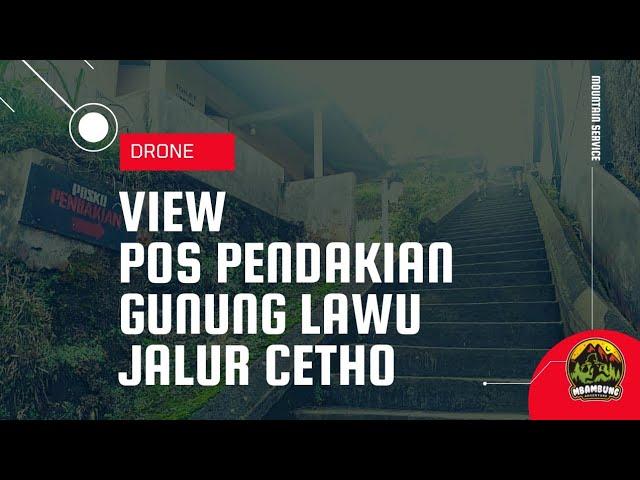 view drone pos pendakian lawu jalur ceto