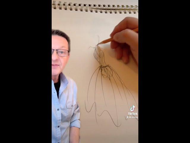 Technique For Fashion Sketching ~ This Will Help You Improve Your Fashion Designing Skill. #shorts