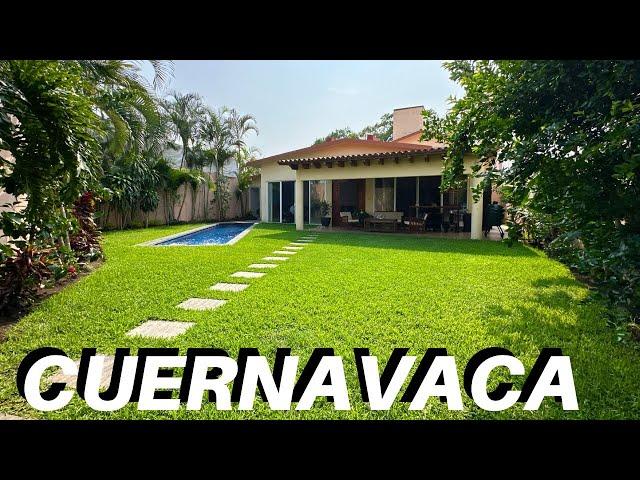 ‼️Casa de UN NIVEL con JARDÍN Y ALBERCA privados en venta Lomas de Cuernavaca Morelos.‼️