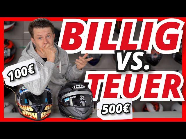 BILLIG vs. TEUER ️ 100€ vs. 500€ Motorradhelm - das sind die Unterschiede