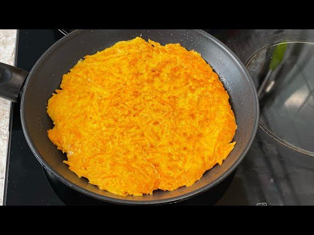 A simple carrot recipe!Carrot pancakes!Delicious and quick recipe!