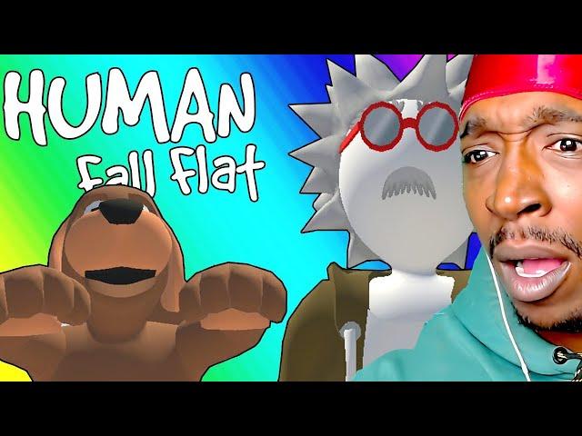 Human Fall Flat - Lanai & Sp00n Struggle To Do EVERYTHING! (REACTION)