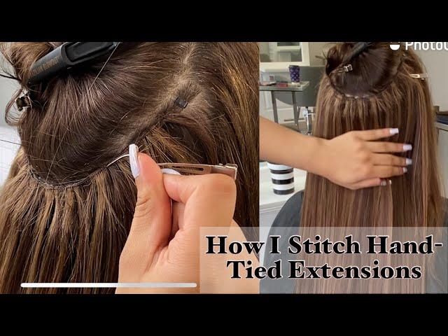 How To Stitch  Handtied Extensions |