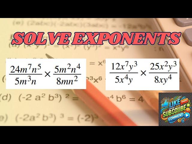 Exponents and power (Class 8 ,class 9)