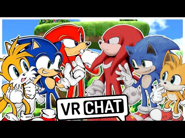 Team Movie Sonic Meets Team Sonic In VRCHAT!!