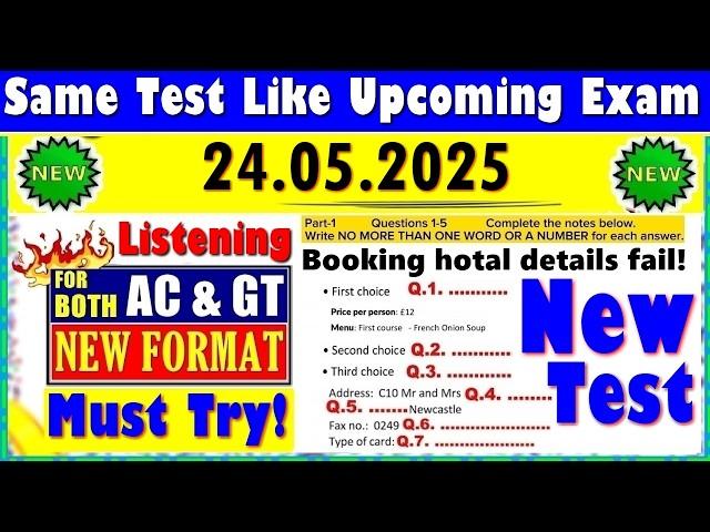 IELTS LISTENING PRACTICE TEST 2025 WITH ANSWERS | 24.05.2025