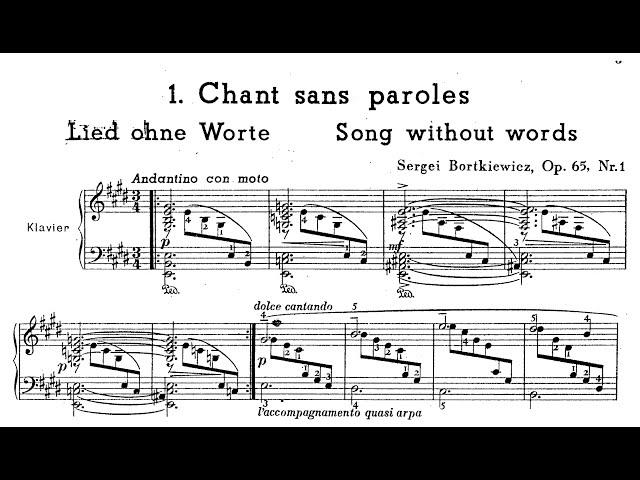 Sergei Bortkiewicz | Chant sans paroles, Op.65/1