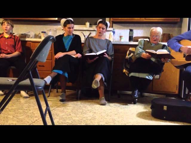 Understand by and by, Amish youth singing for great-great- grandmother.