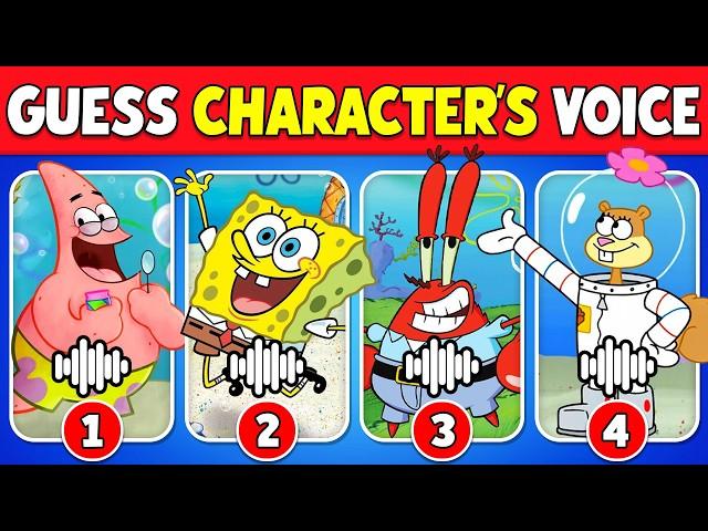  Guess the Sponge Bob Characters by Their Voice  SpongeBob SquarePants Quiz, Patrick, Mr. Krabs