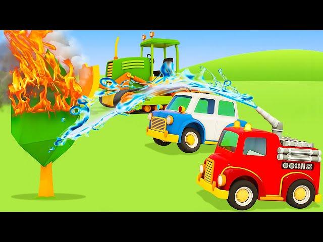 Helper cars for kids & Emergency vehicles for kids - Full episodes cartoons for kids & big trucks