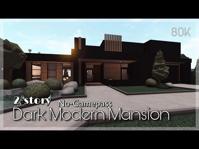 Bloxburg | 2-story Dark Modern Mansion | No-Gamepass | House Speedbuild