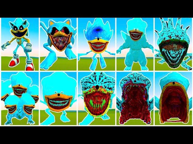 EVOLUTION OF ALL NEW CYAN SONIC SMILING CRITTERS POPPY PLAYTIME CHAPTER 3 In Garry's Mod!