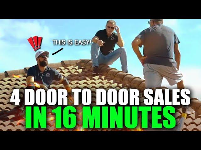 4 Door to Door Roofing Sales in 16 Min  