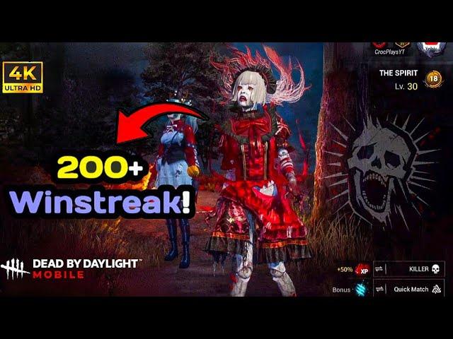 Finally 200+ Winstreak On Spirit! | Dbd Mobile