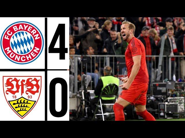 bayern munich vs stuttgart | bayern stuttgart extended highlights bundesliga | harry kane hattrick