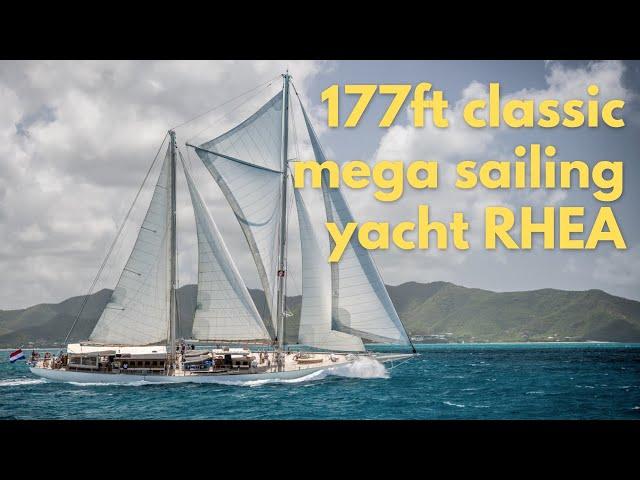 BELOW DECK 177ft Classic Mega Sailing Yacht RHEA [Full tour and interview]