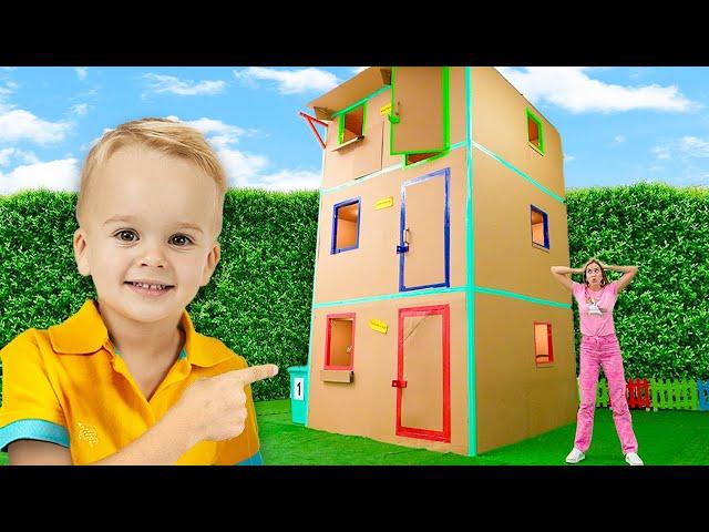 Casa de cartón gigante: ¡aventuras divertidas para niños!