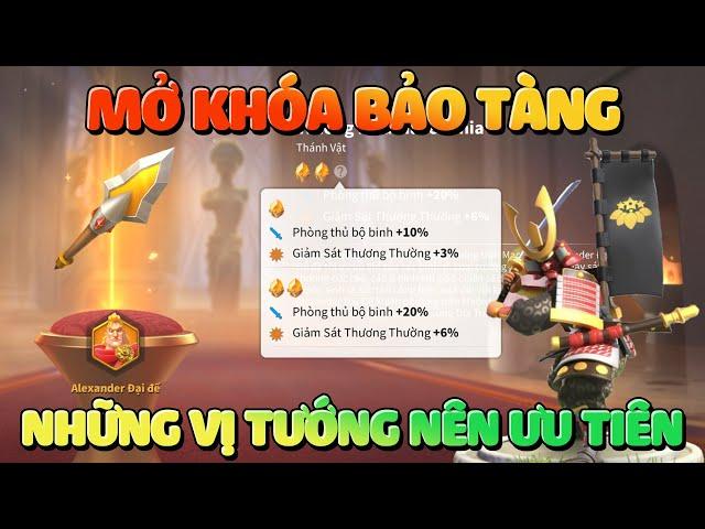 Những Vị Tướng Nên Ưu Tiên Nâng Cấp Bảo Tàng Trước Để Tiết Kiệm Xu Thánh Vật Rise of Kingdoms