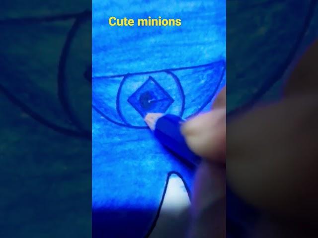 cute minion draw by dw madhur support #art #drawing #viral #easy #veryeasy #shorts #minion #kids