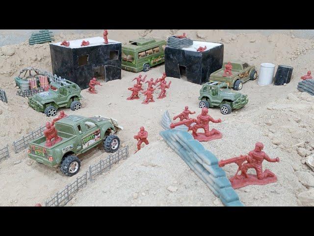 Army men (Red army vs green army big fight camp attack) #stopmotion #am