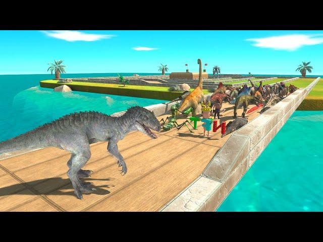 All Units Escape from Indominus Rex - Animal Revolt Battle Simulator