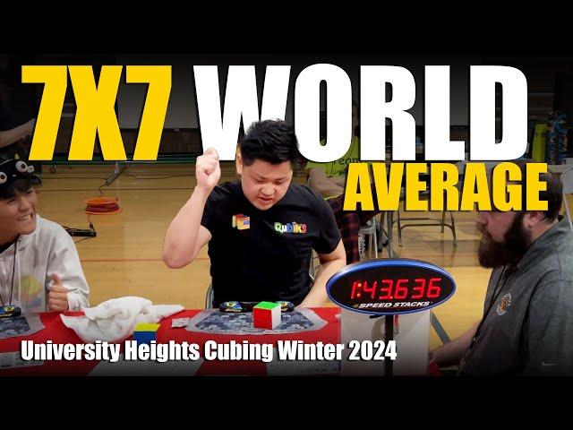 WR [1:41.78] 7x7 Rubik's World Record Avg