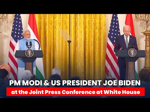 PM Modi & US President Joe Biden at the Joint Press Conference at White House