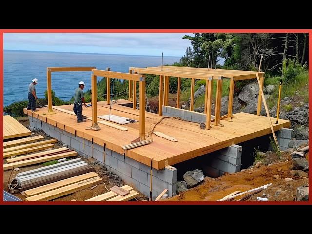 Man Builds Amazing CABIN by the Sea in Just 10 DAYS | Start to Finish by @WildGnomos