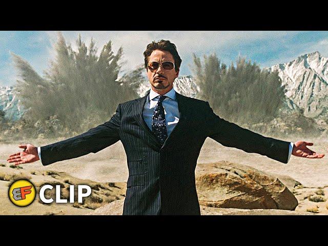 Tony Stark Demonstrates The Jericho Missile Scene | Iron Man (2008) IMAX Movie Clip HD 4K