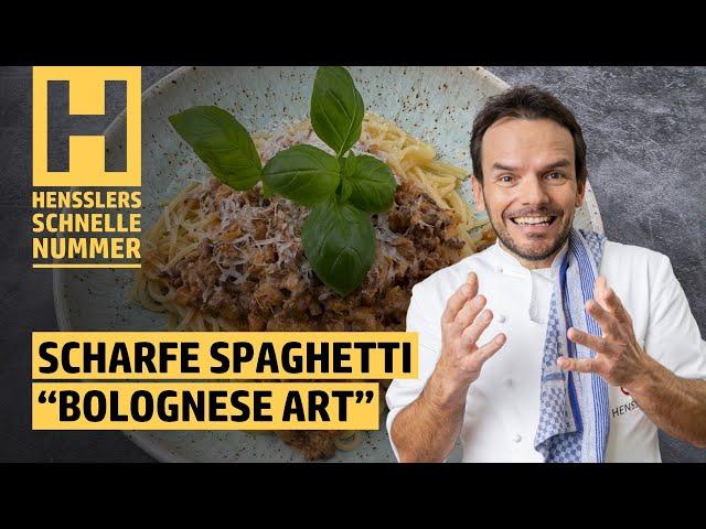 Schnelles Scharfe Spaghetti „Bolognese Art“ Rezept von Steffen Henssler