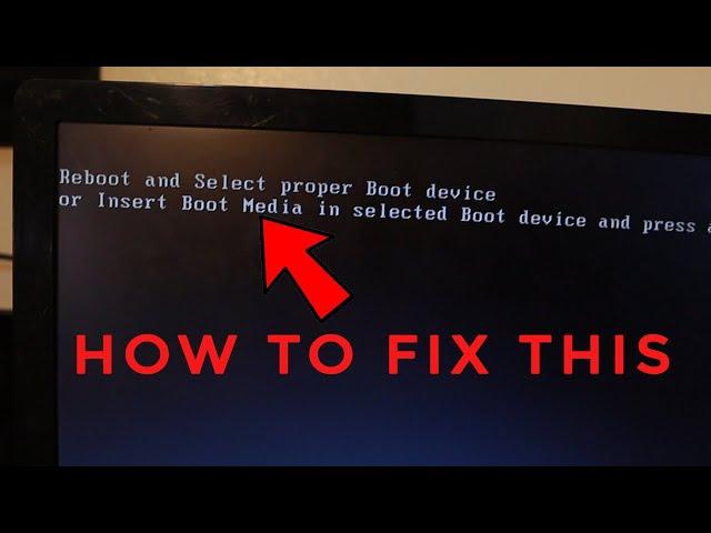 Reboot and Select proper Boot device or Insert Boot Media in selected Boot device