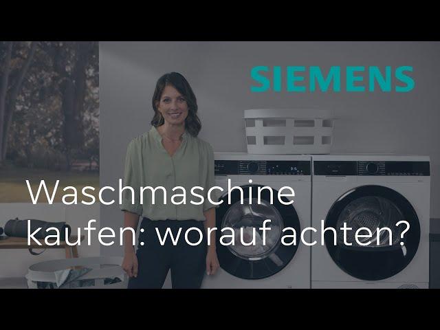 Waschmaschine kaufen mit intelligenter Dosierung und effizienten Waschprogrammen | Siemens