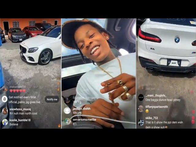 Pablo YG Buy New BMW X4 And Push Out His Benz! Vybz Kartel Link Up Mobay Hot Spot | Isat Buchanan