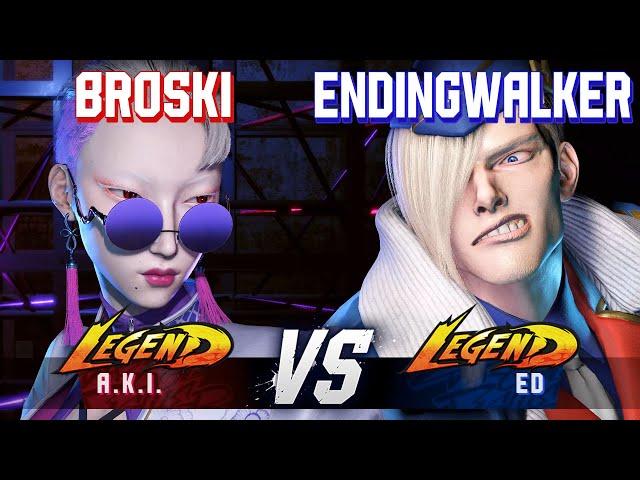 SF6 ▰ BROSKI (A.K.I.) vs ENDINGWALKER (Ed) ▰ High Level Gameplay