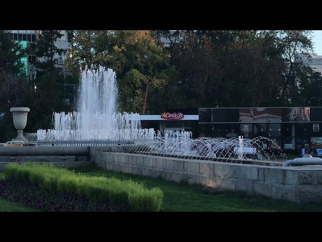 Фонтаны в центре Новосибирска. Про Новосибирск.