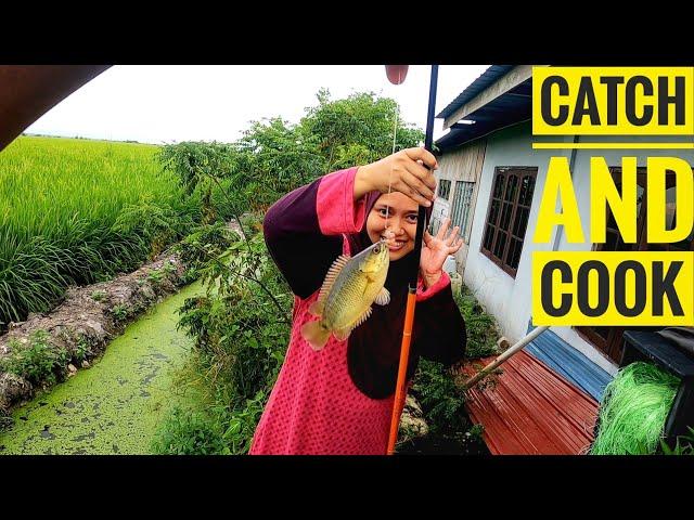 Tepi Rumah Je Ikannya Banyak - CATCH AND COOK!!