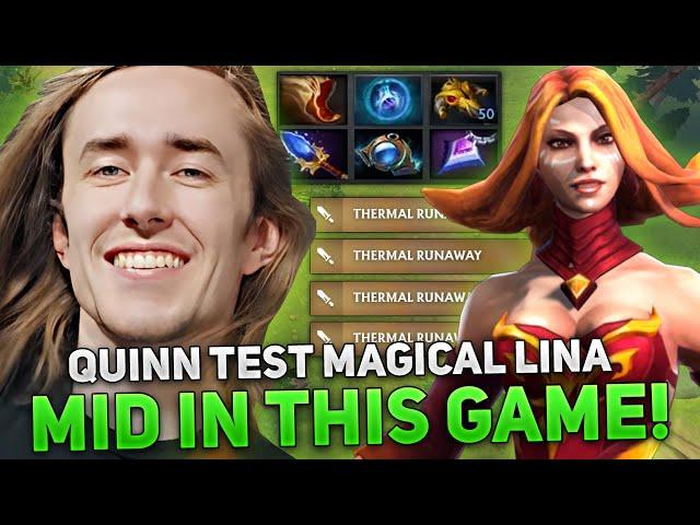 QUINN TEST MAGICAL LINA MID in THIS GAME! IMBA or TRASH HERO?!