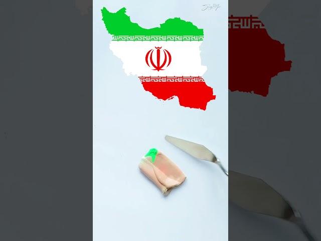 Iran flag clay colors mixing ideas#iran #clay #diy #colors #shorts #mix #viralshorts #art #drawing