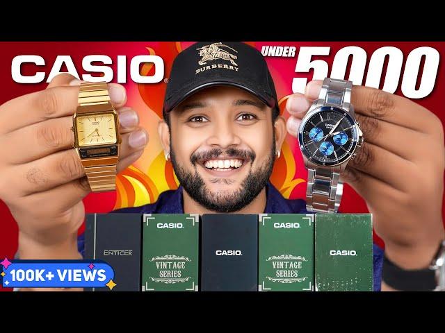 5 Best Casio Watch Under 5000  Men Watch Haul Review For College 2024 | ONE CHANCE