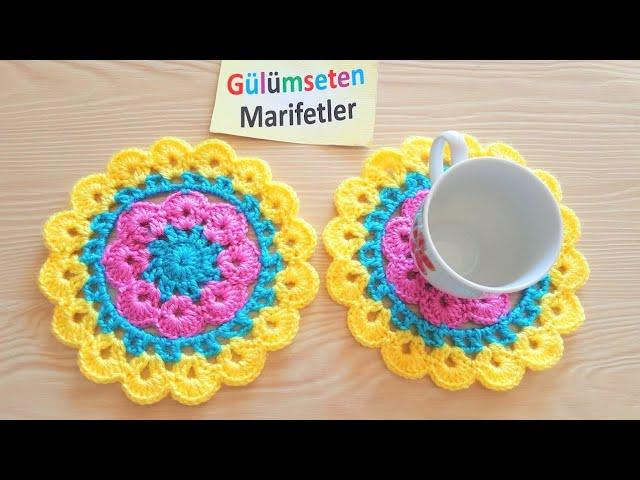 How to crochet a flowers and mandala knitting beginners/ DIY tutorial