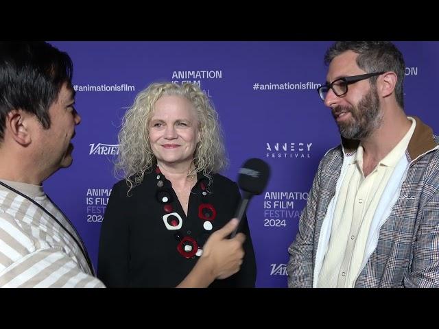 Meg LeFauve and Dave Holstein Carpet Interview for Inside Out 2 | Animation Is Film 2024